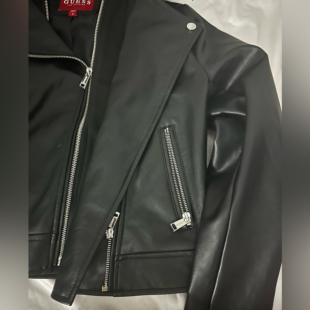 GUESS Black Faux Leather Jacket